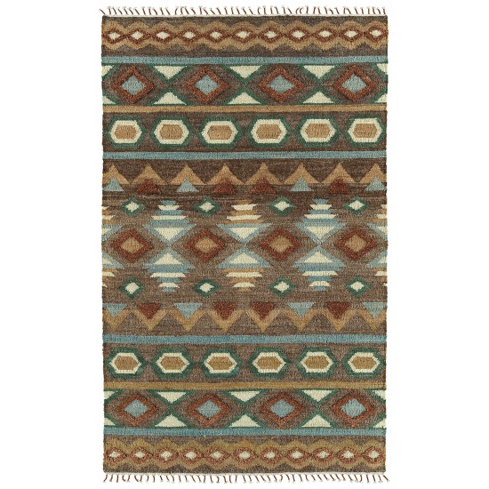 Kaleen Alejandra Collection Dark Brown Throw Rug 2' x 3'