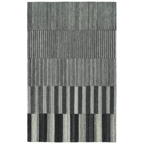 Kaleen Alzada Collection Charcoal Black Throw Rug 2' x 3'