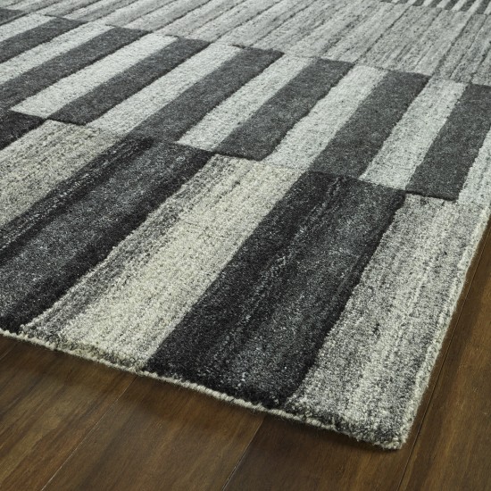 Kaleen Alzada Collection Charcoal Black Throw Rug 2' x 3'