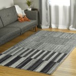 Kaleen Alzada Collection Charcoal Black Area Rug 5' x 7'9"