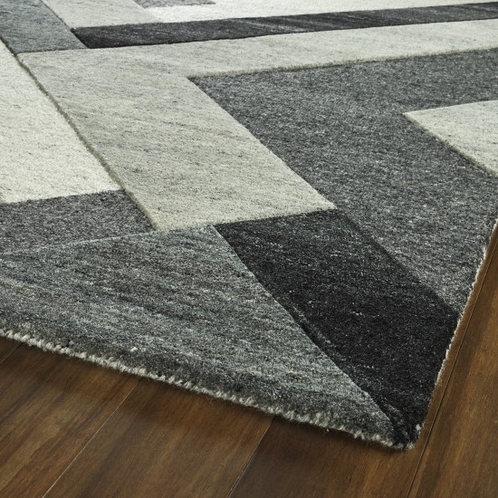 Kaleen Alzada Collection Charcoal Silver Runner 2'6" x 8'