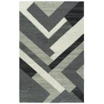 Kaleen Alzada Collection Charcoal Silver Throw Rug 3' x 5'