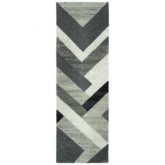 Kaleen Alzada Collection Charcoal Silver Area Rug 9' x 12'