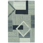 Kaleen Alzada Collection Blue Ivory Throw Rug 2' x 3'