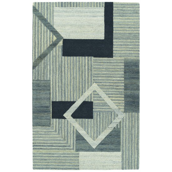 Kaleen Alzada Collection Blue Ivory Runner 2'6" x 8'