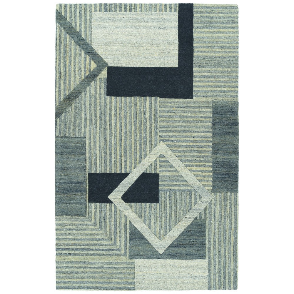 Kaleen Alzada Collection Blue Ivory Runner 2'6" x 8'