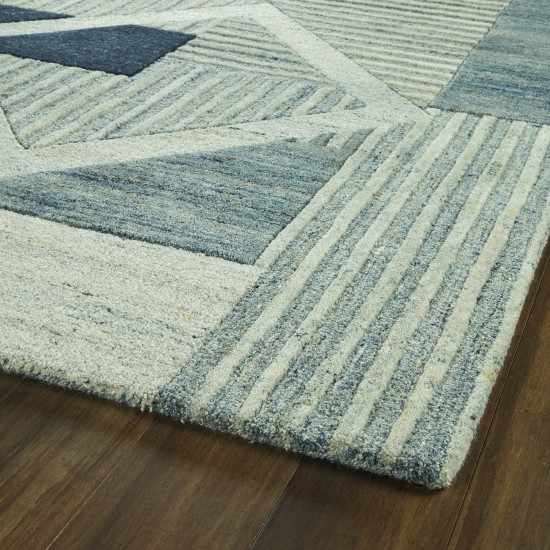 Kaleen Alzada Collection Blue Ivory Area Rug 5' x 7'9"