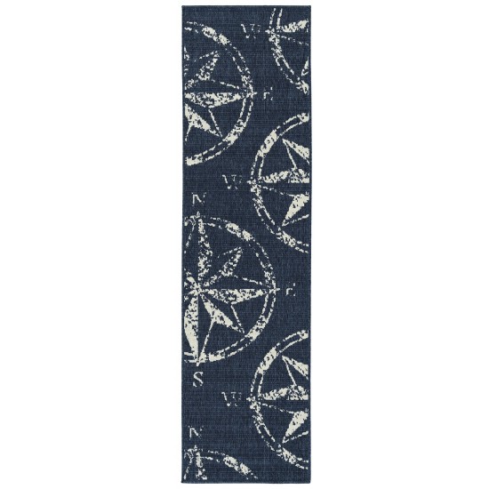 Kaleen Amalie Collection AML01-22 Navy Runner 2'2" x 8'