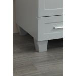 Eviva Loon 30" Gray Transitional Bathroom Vanity w/ White Carrara Top & Long Handles