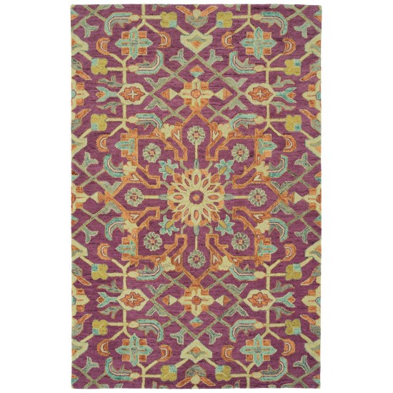 Kaleen Chancellor Collection Dark Plum Throw Rug 2' x 3'