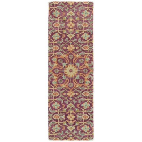 Kaleen Chancellor Collection Dark Plum Throw Rug 2' x 3'