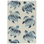 Kaleen Amalie Collection Ivory LtBlue Throw Rug 1'9" x 3'