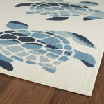 Kaleen Amalie Collection Ivory LtBlue Throw Rug 1'9" x 3'