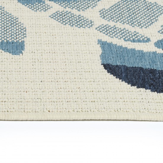 Kaleen Amalie Collection Ivory LtBlue Throw Rug 1'9" x 3'