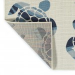 Kaleen Amalie Collection Ivory LtBlue Throw Rug 1'9" x 3'