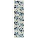 Kaleen Amalie Collection Ivory LtBlue Throw Rug 1'9" x 3'