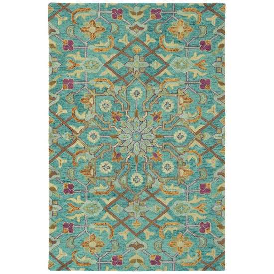 Kaleen Chancellor Collection Dark Teal Throw Rug 2' x 3'