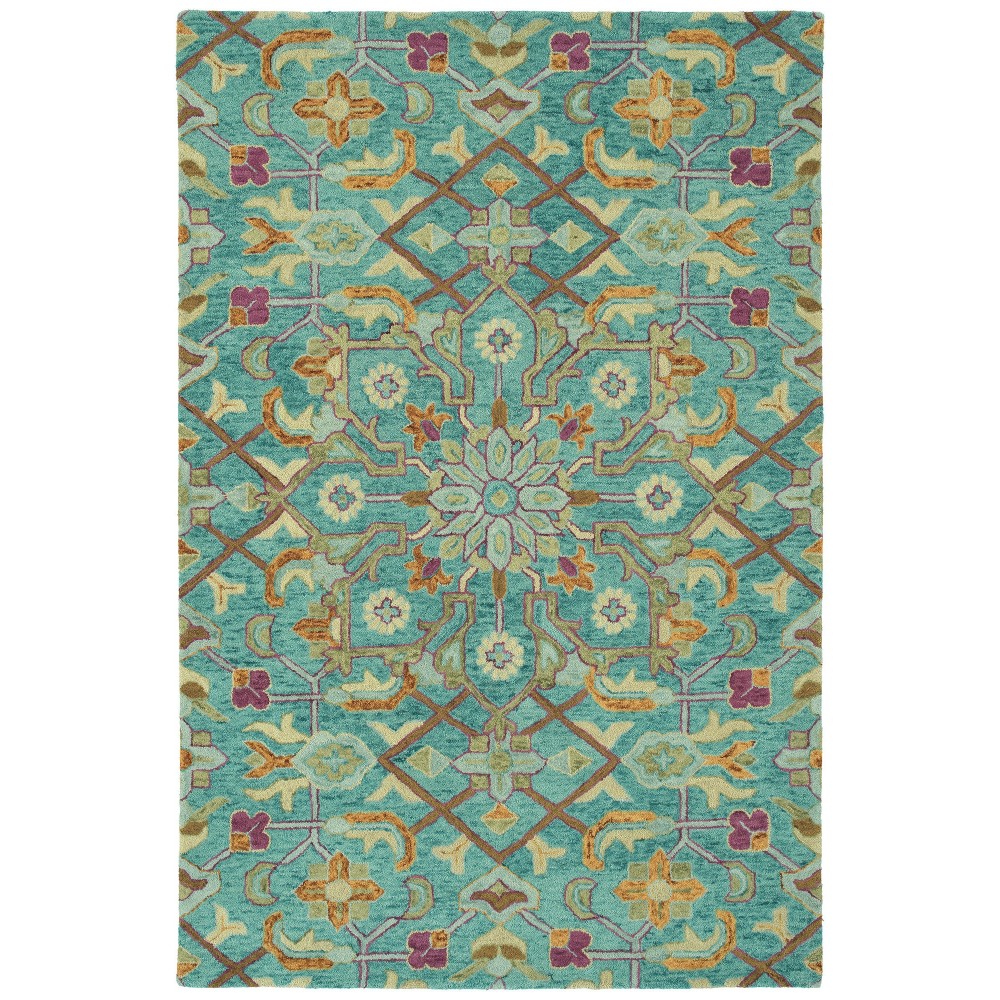 Kaleen Chancellor Collection Dark Teal Throw Rug 2' x 3'