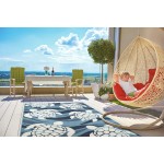Kaleen Amalie Collection AML02-79 Light Blue Throw Rug 2'5" x 3'9"