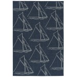 Kaleen Amalie Collection AML03-22 Navy Throw Rug 1'9" x 3'