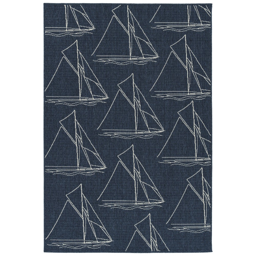 Kaleen Amalie Collection AML03-22 Navy Throw Rug 1'9" x 3'