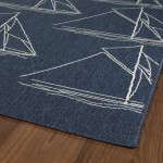 Kaleen Amalie Collection AML03-22 Navy Throw Rug 1'9" x 3'