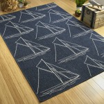 Kaleen Amalie Collection AML03-22 Navy Throw Rug 1'9" x 3'