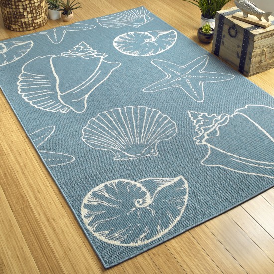 Kaleen Amalie Collection AML04-79 Light Blue Area Rug 7'2" x 10'5"