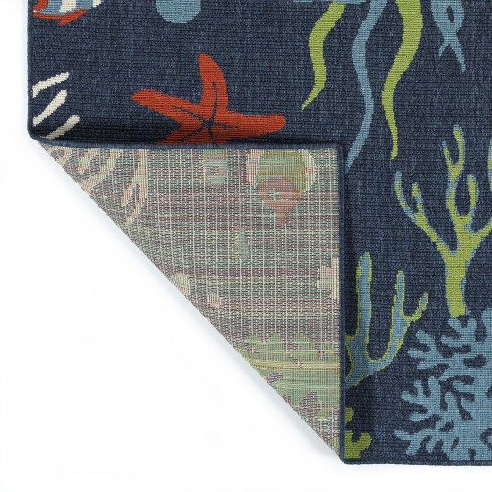 Kaleen Amalie Collection Navy LtBlue Area Rug 7'2" x 10'5"