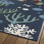 Kaleen Amalie Collection Navy LtBlue Area Rug 7'2" x 10'5"