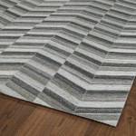 Kaleen Chaps Collection CHP01-38 Charcoal Throw Rug 2' x 3'