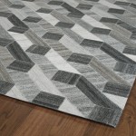 Kaleen Chaps Collection CHP02-38 Charcoal Throw Rug 2' x 3'