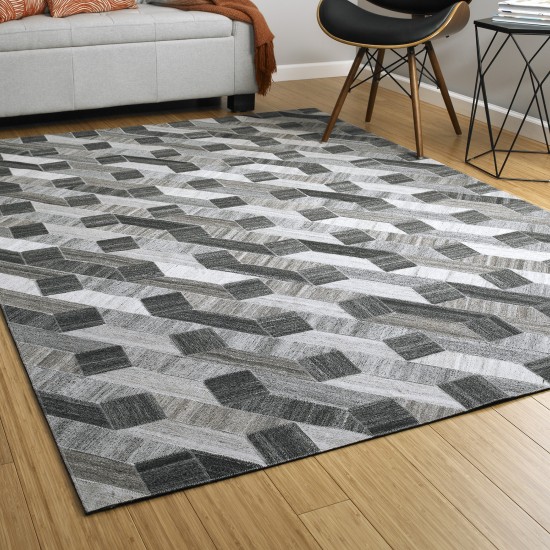 Kaleen Chaps Collection CHP02-38 Charcoal Area Rug 4' x 6'