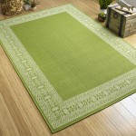 Kaleen Amalie Collection AML06-96 Lime Green Throw Rug 1'9" x 3'