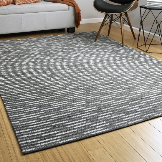 Kaleen Chaps Collection CHP06-38 Charcoal Throw Rug 2' x 3'