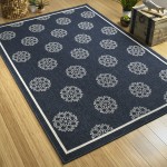 Kaleen Amalie Collection AML07-22 Navy Throw Rug 1'9" x 3'