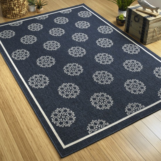 Kaleen Amalie Collection AML07-22 Navy Throw Rug 1'9" x 3'