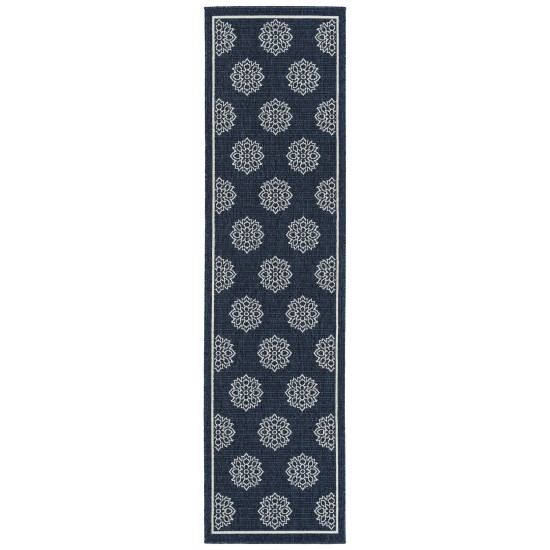 Kaleen Amalie Collection AML07-22 Navy Throw Rug 1'9" x 3'