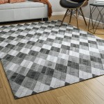 Kaleen Chaps Collection CHP08-38 Charcoal Throw Rug 2' x 3'