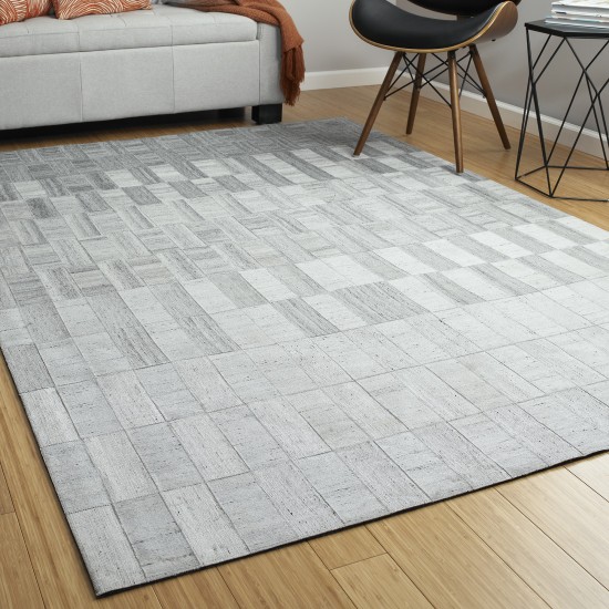 Kaleen Chaps Collection Light Silver Throw Rug 2' x 3'