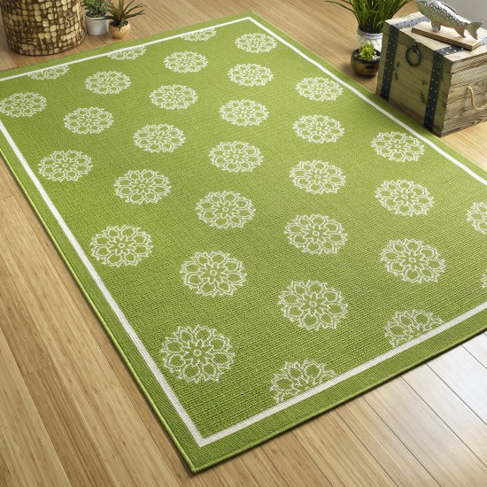 Kaleen Amalie Collection AML07-96 Lime Green Throw Rug 1'9" x 3'