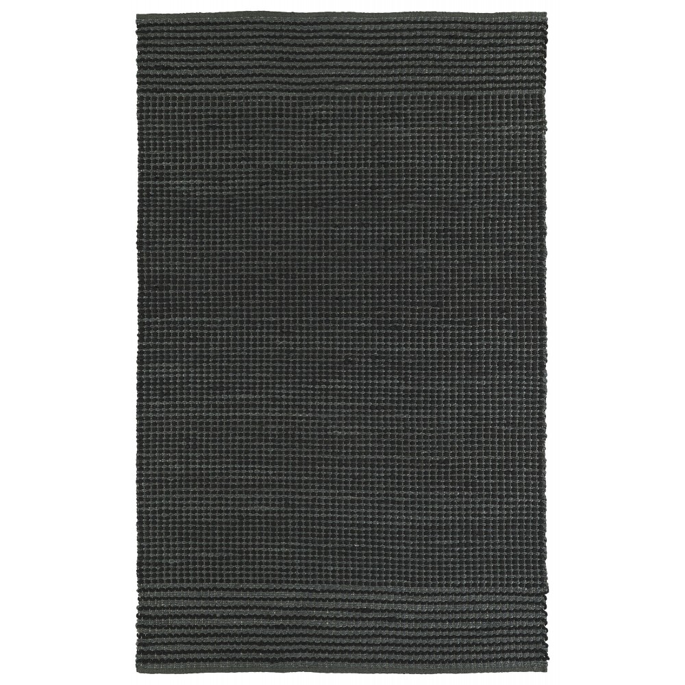 Kaleen Colinas Collection Dark Charcoal Throw Rug 21" x 34"