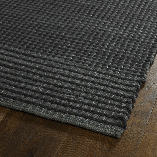 Kaleen Colinas Collection Dark Charcoal Throw Rug 21" x 34"