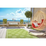Kaleen Amalie Collection AML07-96 Lime Green Throw Rug 1'9" x 3'