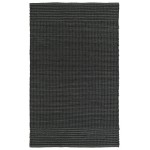 Kaleen Colinas Collection Dark Charcoal Throw Rug 3' x 5'