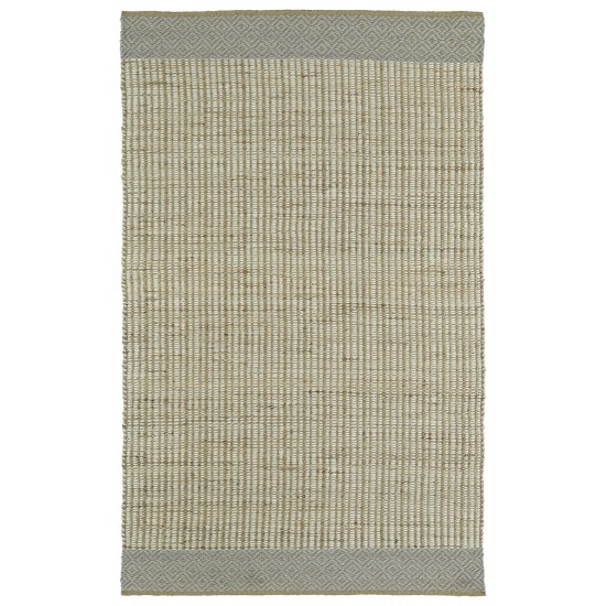 Kaleen Colinas Collection Ivory LtBlue Throw Rug 21" x 34"