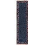 Kaleen Amalie Collection Navy Tangerine Throw Rug 1'9" x 3'