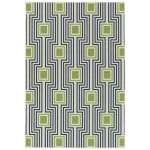 Kaleen Amalie Collection Navy LimeGreen Runner 2'2" x 8'