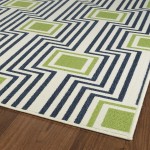 Kaleen Amalie Collection Navy LimeGreen Runner 2'2" x 8'