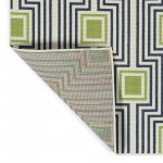 Kaleen Amalie Collection Navy LimeGreen Runner 2'2" x 8'